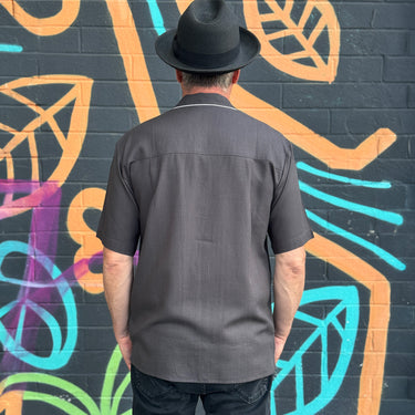 Rebel Son Men’s Camp Shirt | Contrast Piping and Placket Detail | Da Vinci California