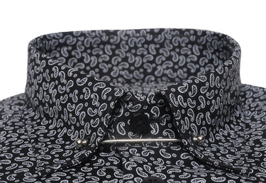Da Vinci Blue Collar | Pin Collar Paisley shirt
