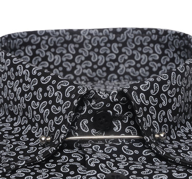 Da Vinci Blue Collar | Pin Collar Paisley shirt