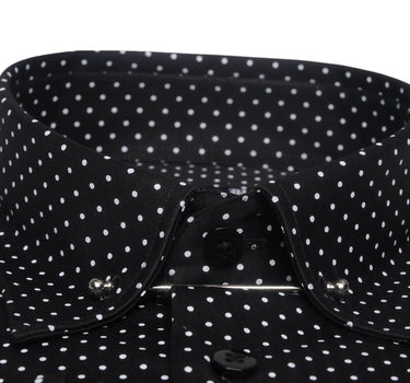 Da Vinci Blue Collar | Pin Collar Polkadot shirt