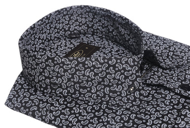 Da Vinci Blue Collar | Pin Collar Paisley shirt