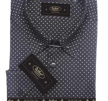 Da Vinci Blue Collar | Pin Collar Polkadot shirt