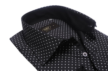 Da Vinci Blue Collar | Regular Collar Polkadot shirt