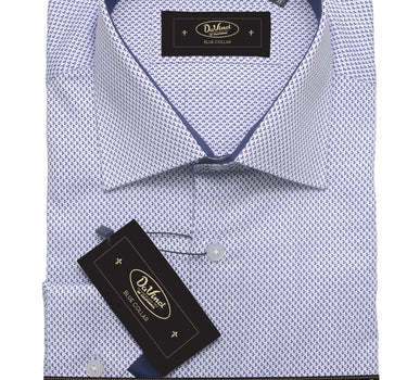 Da Vinci Blue Collar | Regular Collar Pattern shirt