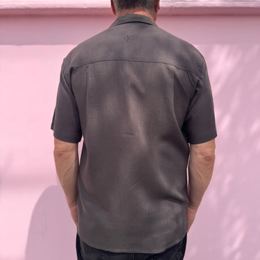 Wicks Men’s Camp Shirt | Crest Embroidery Detail | Da Vinci California