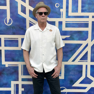 Hennesy Men’s Camp Shirt | Crest and Chainstitch Embroidery | Da Vinci California