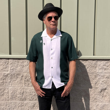 Laverne Men’s Camp Shirt | Two Tone Panel Design | Da Vinci California