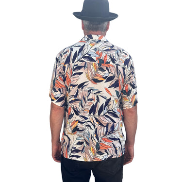 Belardo Men’s Camp Shirt | Tropical Leaf Print | Da Vinci California