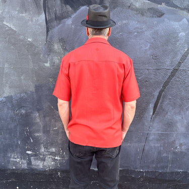 Gambino Grand Men’s Camp Shirt | Front Panel Chainstitch Embroidery | Da Vinci California